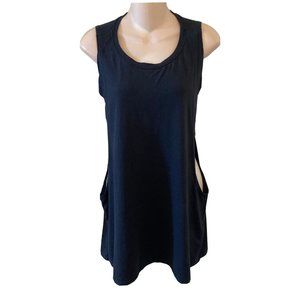 JoyLab Activewear Black Sleeveless Open Sides & Back Tunic Top Womens Medium